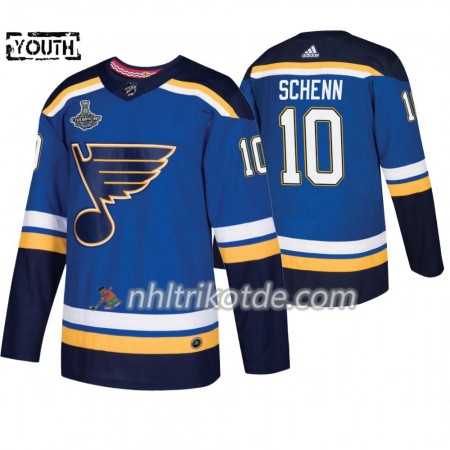 St. Louis Blues Trikot Brayden Schenn 10 Adidas 2019 Stanley Cup Champions Royal Authentic - Kinder